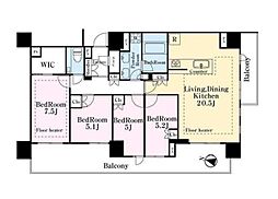 東京メトロ丸ノ内線 本郷三丁目駅 徒歩5分の賃貸マンション 10階4LDKの間取り