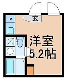 東京メトロ有楽町線 江戸川橋駅 徒歩5分の賃貸マンション 1階ワンルームの間取り