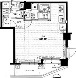 都営三田線 春日駅 徒歩10分の賃貸マンション 2階ワンルームの間取り