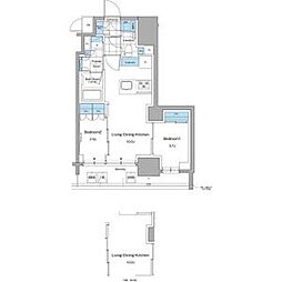 ルフォンプログレ本郷三丁目 2LDKの間取図画像