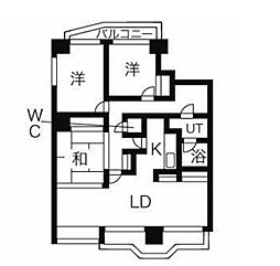 東京メトロ有楽町線 護国寺駅 徒歩8分の賃貸マンション 2階3LDKの間取り