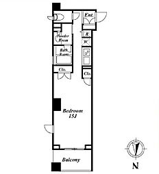 東京メトロ半蔵門線 半蔵門駅 徒歩2分の賃貸マンション 3階ワンルームの間取り