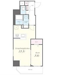 東京メトロ丸ノ内線 四谷三丁目駅 徒歩2分の賃貸マンション 10階1LDKの間取り