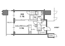 都営三田線 春日駅 徒歩1分の賃貸マンション 26階1LDKの間取り