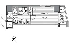 東京メトロ丸ノ内線 御茶ノ水駅 徒歩6分の賃貸マンション 2階1Kの間取り