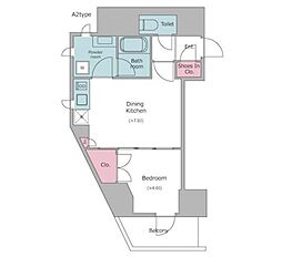 都営大江戸線 本郷三丁目駅 徒歩3分の賃貸マンション 3階1DKの間取り