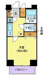 東京メトロ南北線 後楽園駅 徒歩5分の賃貸マンション 4階1Kの間取り