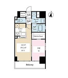 東京メトロ丸ノ内線 本郷三丁目駅 徒歩6分の賃貸マンション 6階1LDKの間取り