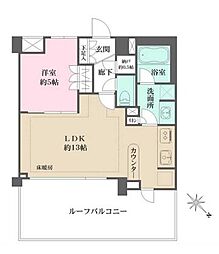 東京メトロ南北線 後楽園駅 徒歩10分の賃貸マンション 5階1LDKの間取り