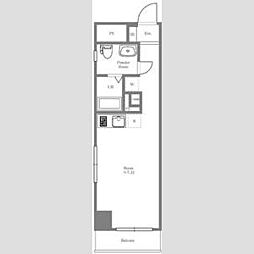 東京メトロ有楽町線 護国寺駅 徒歩4分の賃貸マンション 3階ワンルームの間取り