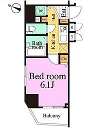 東京メトロ南北線 本駒込駅 徒歩3分の賃貸マンション 10階1Kの間取り