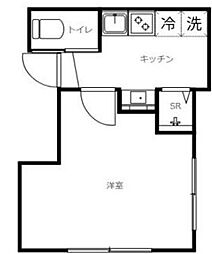 東京メトロ南北線 後楽園駅 徒歩10分の賃貸アパート 2階1Kの間取り