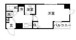 都営三田線 春日駅 徒歩3分の賃貸マンション 4階1Kの間取り