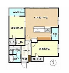 クラッシィハウス神田 2LDKの間取図画像
