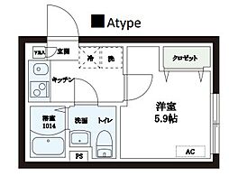 レピュア本郷レジデンス 1Kの間取図画像