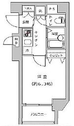 サンテミリオン白山 1Kの間取図画像