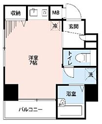 プリンセス・アイル後楽園 ワンルームの間取図画像