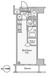 レジディア御茶ノ水3 ワンルームの間取図画像