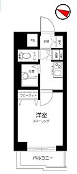 スカイコート後楽園壱番館 1Kの間取図画像