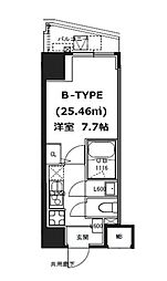 S-レジデンス蔵前 1Kの間取図画像