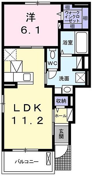 兵庫県姫路市別所町佐土(賃貸アパート1LDK・1階・44.18㎡)の写真 その2