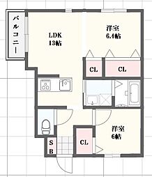 間取図画像 2LDK