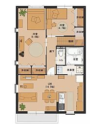 アルテシーマ 2LDKの間取図画像