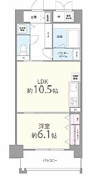 パレーブランシェ 1LDKの間取図画像