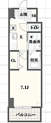MISTRAL姫路駅前7高尾町 1Kの間取図画像