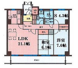 フィールトレイン 2SLDKの間取図画像