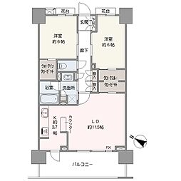 クリオレジダンス北赤羽 2LDKの間取図画像