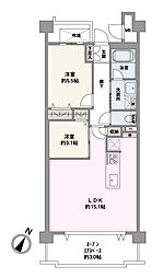 グランシティ湘南海岸マリナージュ・スクエア 2LDKの間取図画像