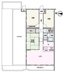 クリオ宮前平壱番館 3LDKの間取図画像