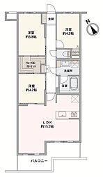 クリオ片瀬江の島壱番館 3LDKの間取図画像