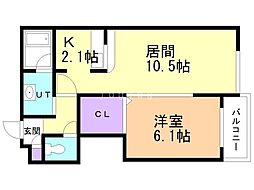 間取図画像 1LDK