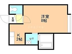 マイタウン 1階1Kの間取り