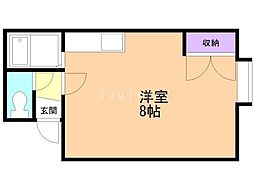 ナイスリー ワンルームの間取図画像