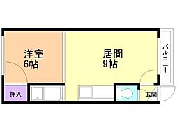 カサデューク平岸56 1LDKの間取図画像