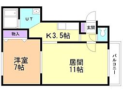間取図画像 1LDK