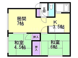 間取図画像 2LDK