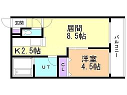 ラパス平岸 2階