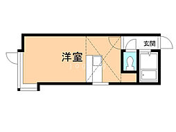 クレドール月寒 3階ワンルームの間取り