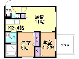ＳＲ177 4階2LDKの間取り