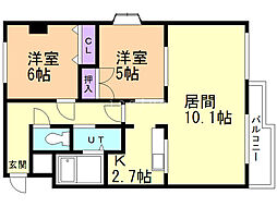 間取図画像 2LDK