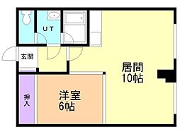 千葉マンション 2LDKの間取図画像
