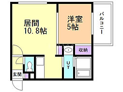 ｆｅｌｉｃｅ 1階1LDKの間取り