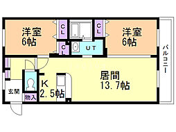 間取図画像 2LDK
