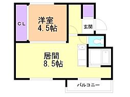 間取図画像 1LDK