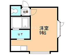 パークプレイス ワンルームの間取図画像