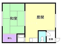 フォレスト・平岸 1DKの間取図画像